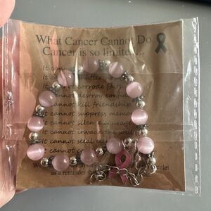 Pink Ribbon Breast Cancer Awareness  Stretch Bracelet SALE!